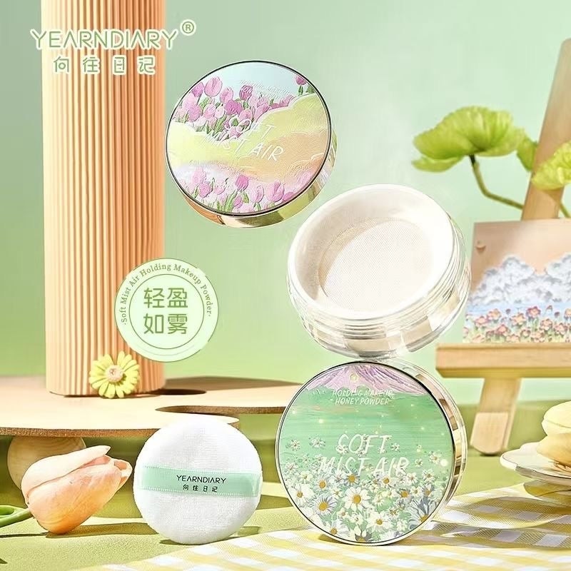 Yearn Diary Soft Mist Air Holding Makeup Honey Powder (with puff) - Douyin Shop product image 2
