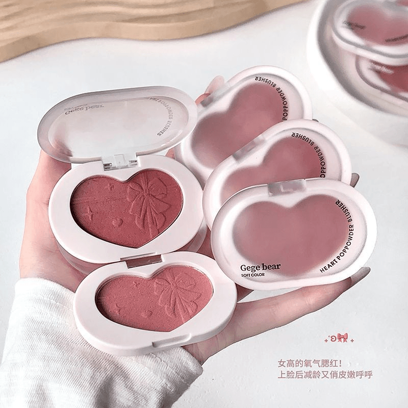 Gege Bear Soft Color Heart Pop Powder Blusher - Douyin Shop product image 10