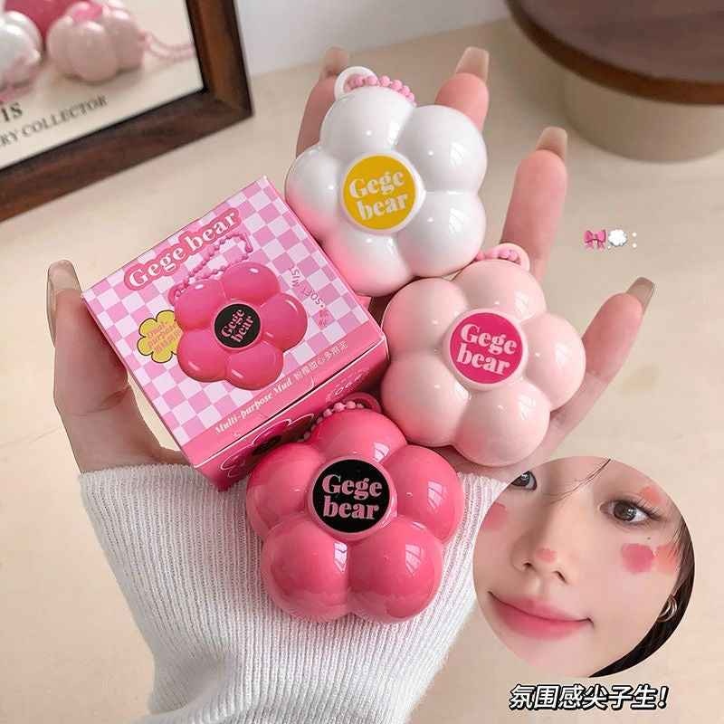 Gege Bear Multi-purpose Flower Lip and Cheek Mud Keychain - Douyin Shop product image 10