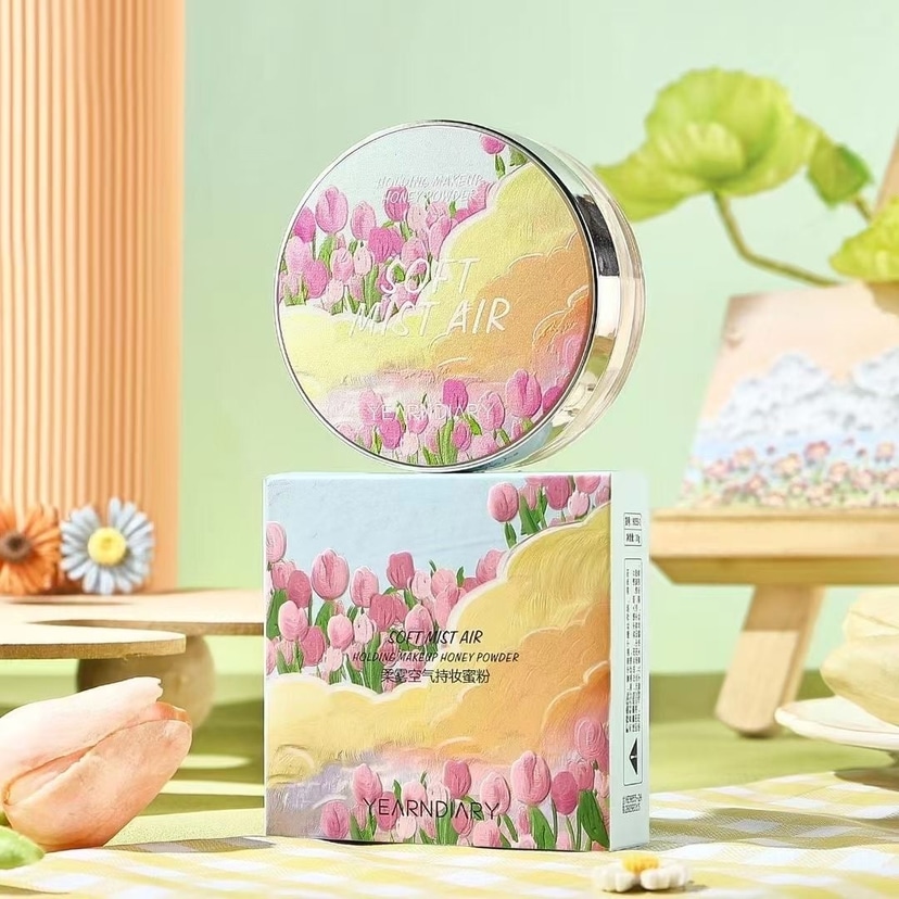 Yearn Diary Soft Mist Air Holding Makeup Honey Powder (with puff) - Douyin Shop product image 3