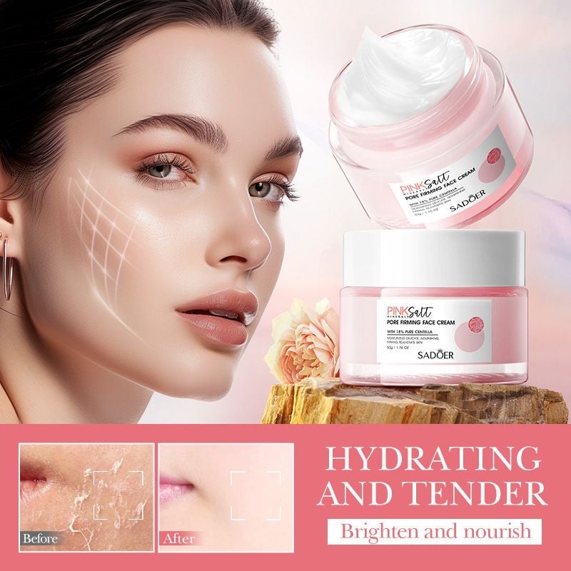Sadoer Pink Salt Pore Firming Face Cream with 18% pure centella 50g - Douyin Shop product image 4