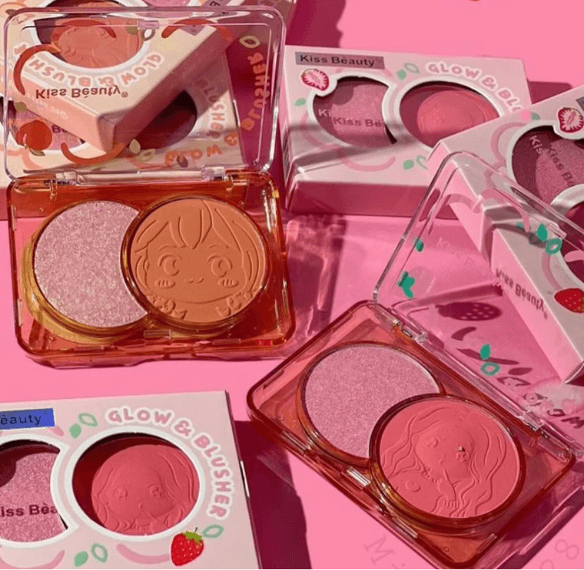 Kiss Beauty Two-Toned Blusher - Douyin Shop