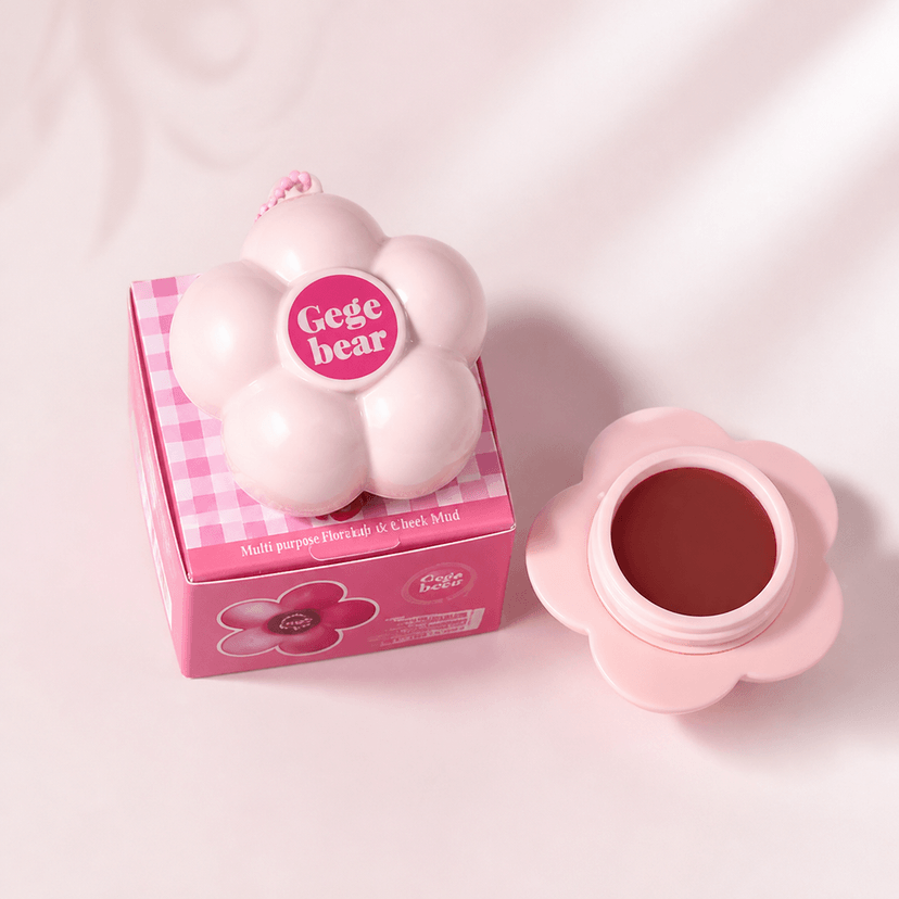 Gege Bear Multi-purpose Flower Lip and Cheek Mud Keychain - Douyin Shop product image 1