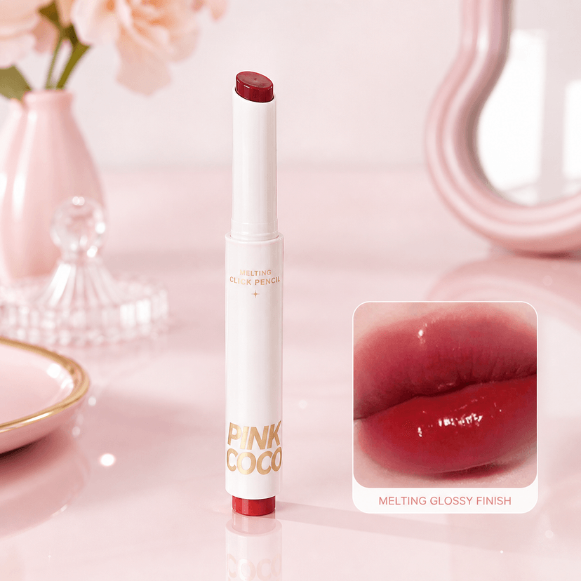 Pink Coco Melting Glossy Click Pen - Douyin Shop product image 1