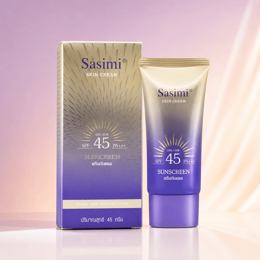 Sasimi Skin Cream Sunscreen SPF 45 PA+++ 45g - Douyin Shop product image 1
