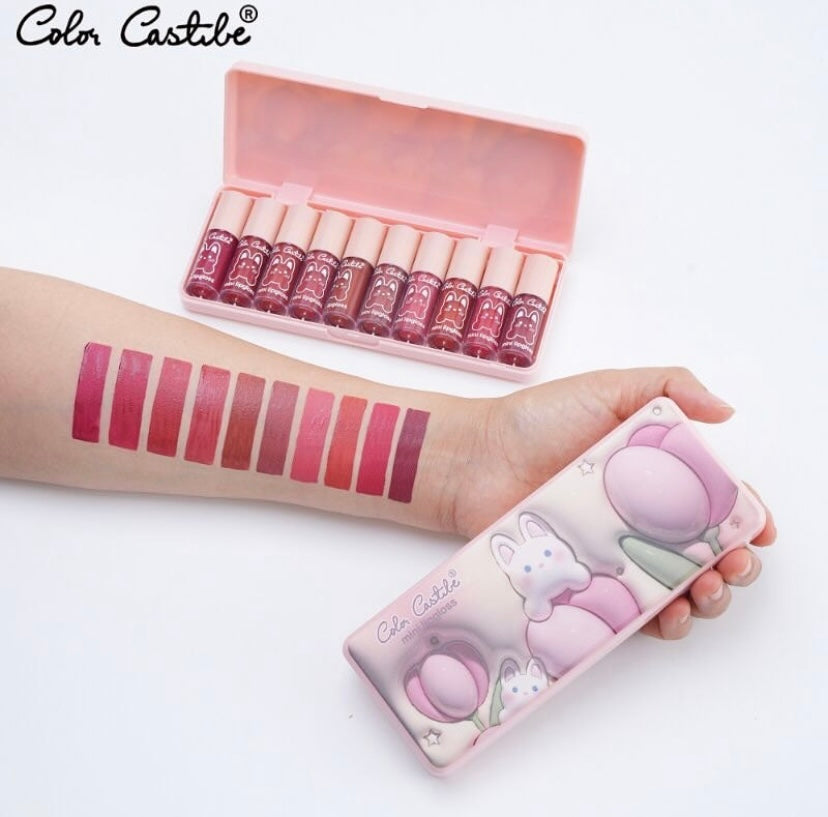 Color Castile Mini Lipgloss Set (10 pieces) - Douyin Shop