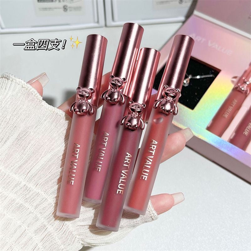 Art Value Lipgloss Set with Necklace - Douyin Shop