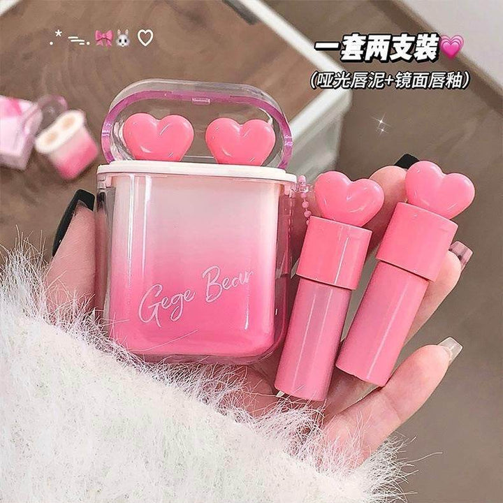 Gege Bear Earpod Lipgloss (2 lipgloss in one pack) - Douyin Shop