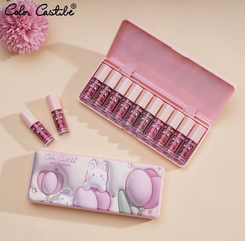 Color Castile Mini Lipgloss Set (10 pieces) - Douyin Shop