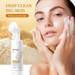 Bioaqua Rice Raw Pulp Clean Mousse Foam Cleanser with soft silicone brush 120ml