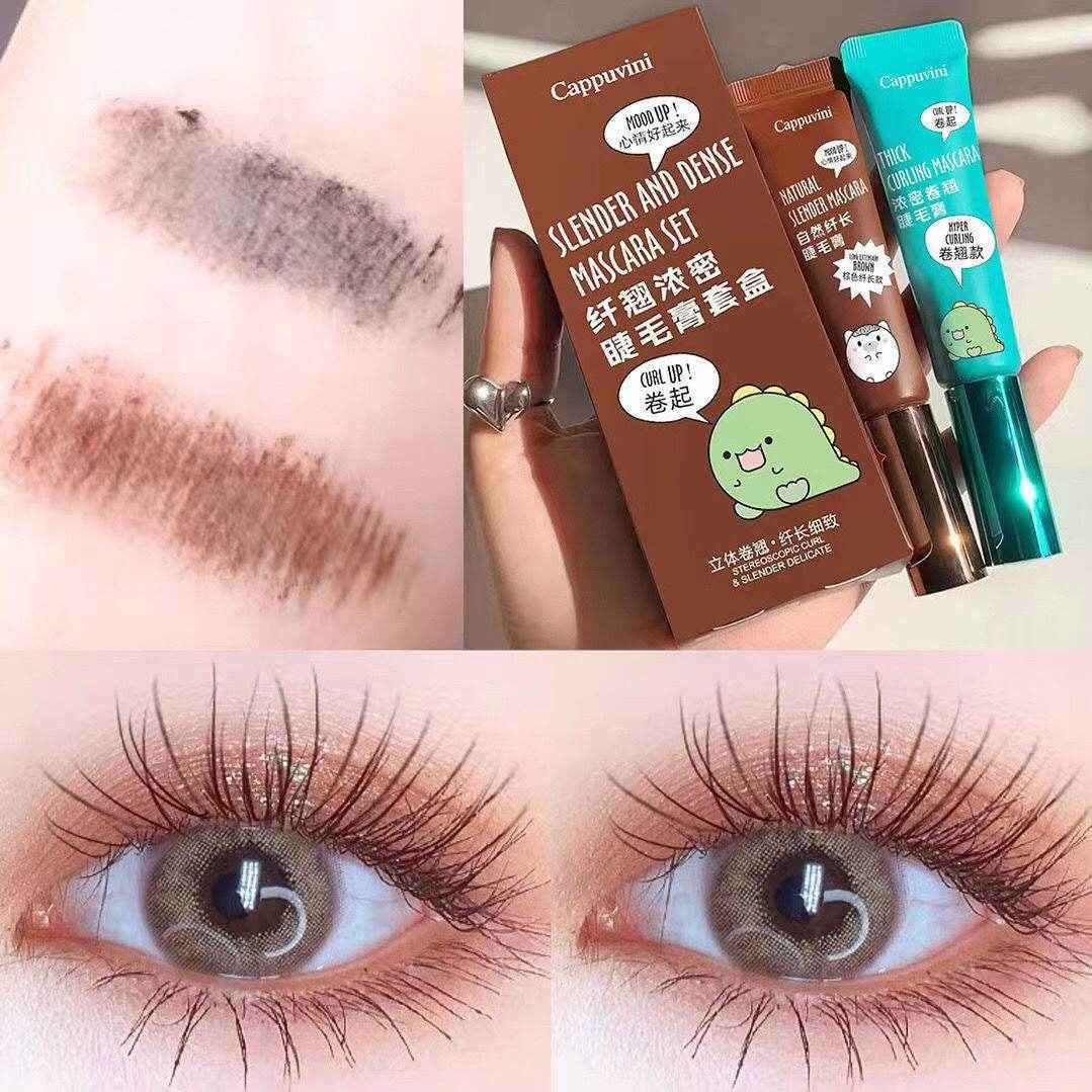 Cappuvini Black and Brown Twin Mascara - Douyin Shop