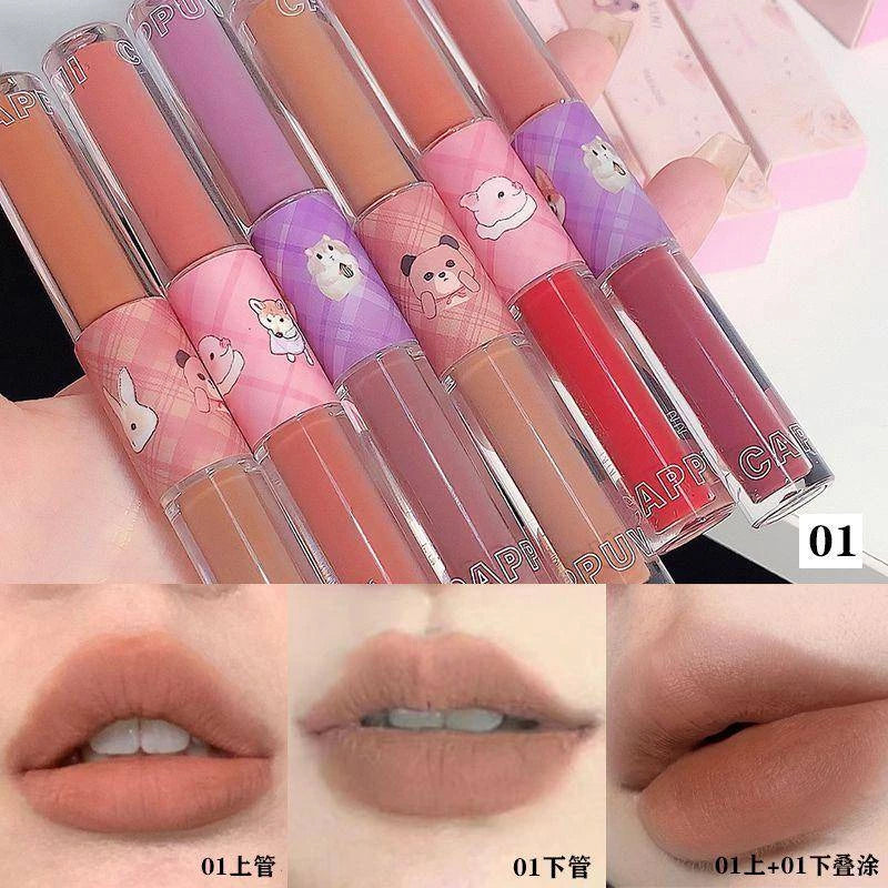 Cappuvini Munchkin Paradise Twin Velvet Lip Glaze - Douyin Shop