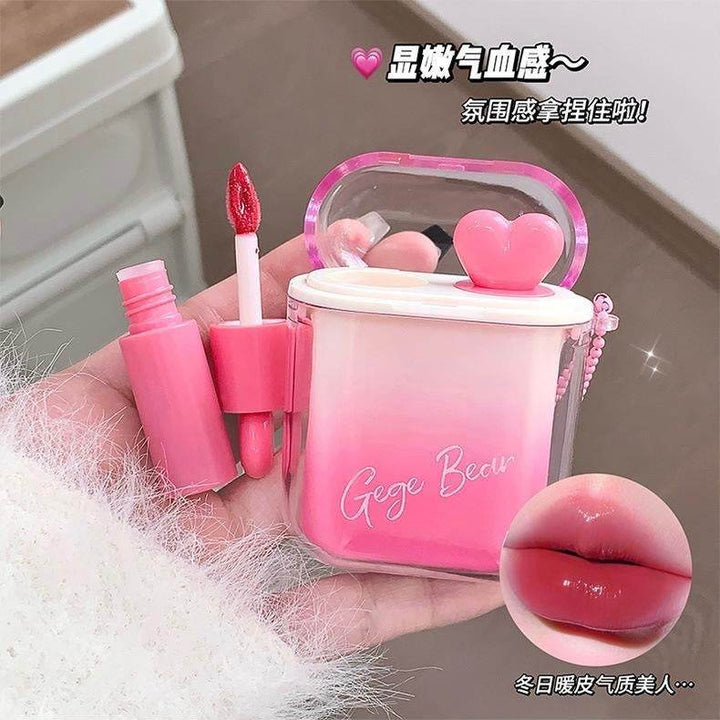 Gege Bear Earpod Lipgloss (2 lipgloss in one pack) - Douyin Shop