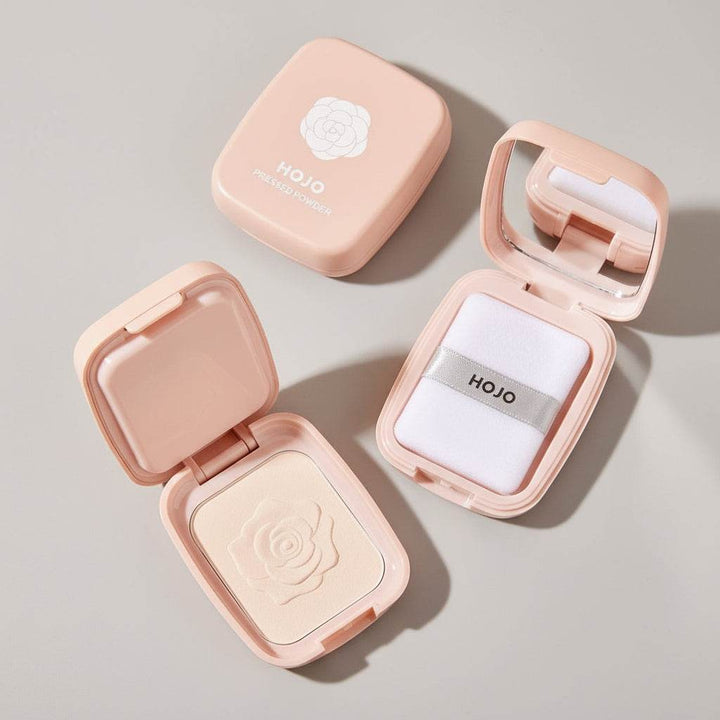 Hojo Pressed Powder Compact (with puff and mirror) - Douyin Shop