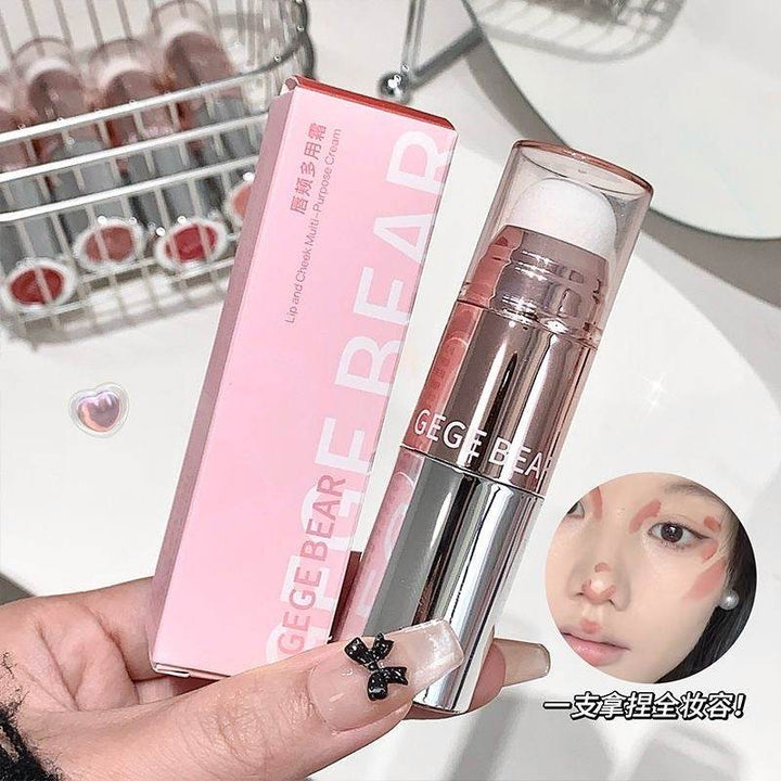 Gege Bear Lip & Cheek Multi-purpose Cream (with sponge) - Douyin Shop