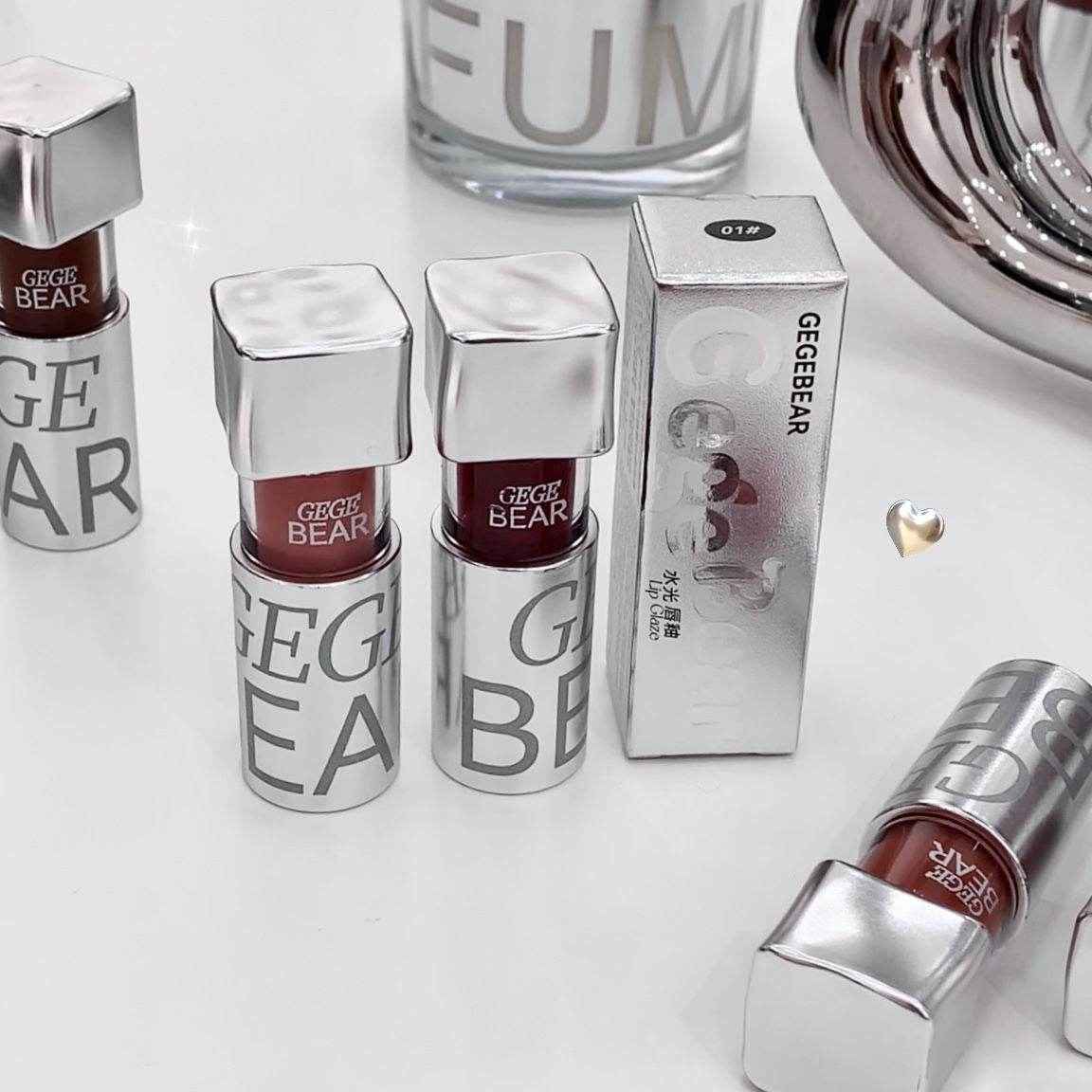 Gege Bear Silver Lip Glaze - Douyin Shop