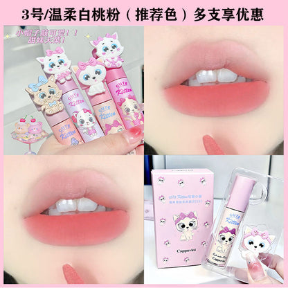 Cappuvini Cute Kitten Velvet Lip - Douyin Shop