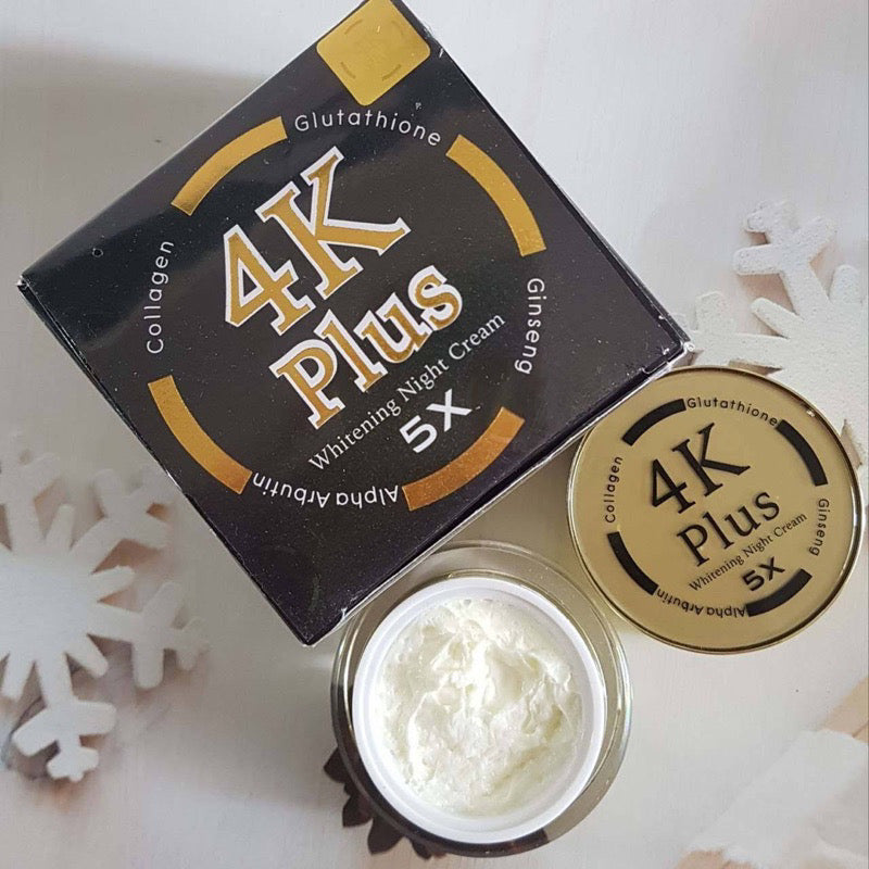 4k Plus 5x Whitening Night Cream Black 20g - Douyin Shop