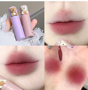 Cuodui Moe Bear Velvet Matte Lip Glaze Set (4 pieces)