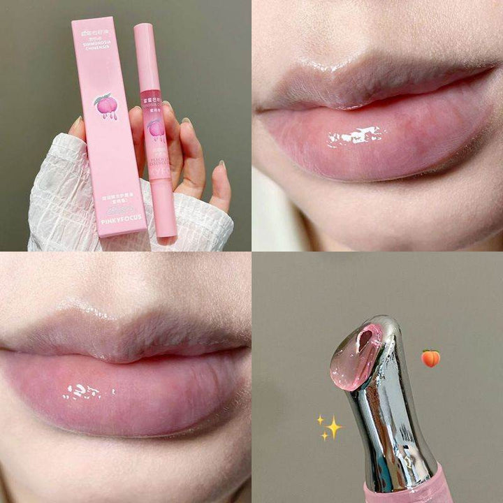 Pinkyfocus Peach Lip Essence Oil - Douyin Shop