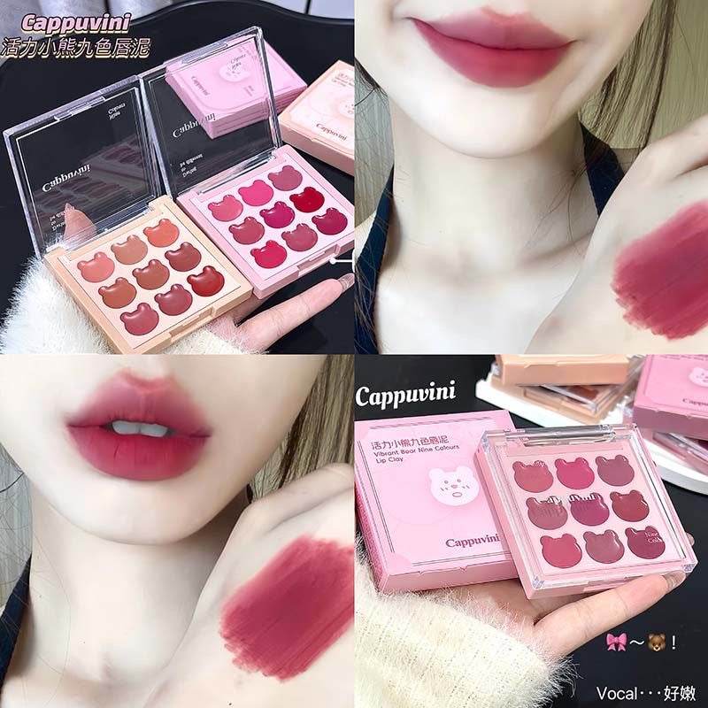 Cappuvini 9 Colours Lip and Cheek Clay - Douyin Shop