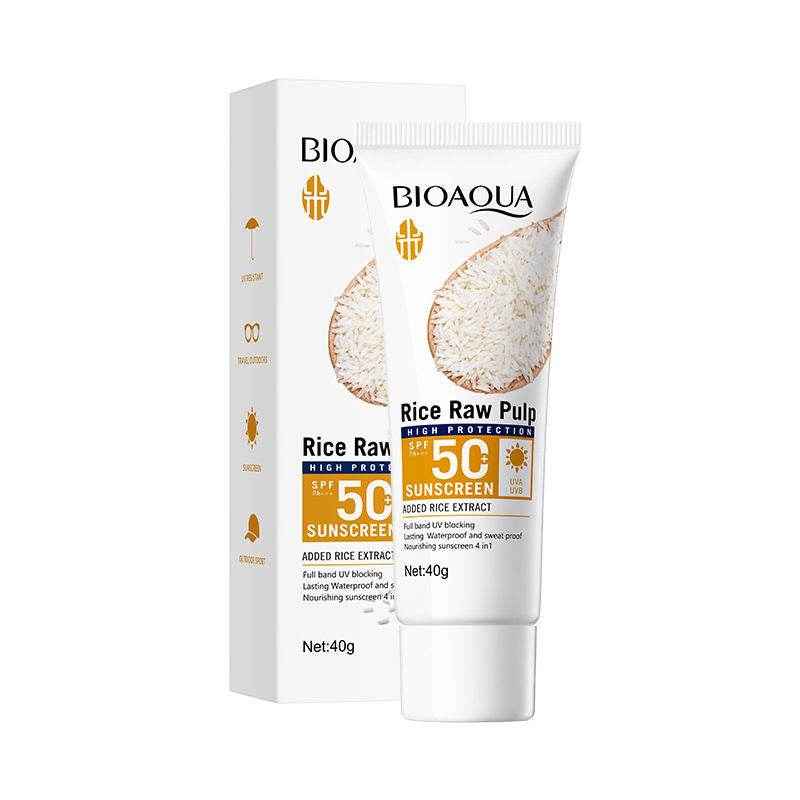 Bioaqua Rice Raw Pulp Sunscreen Spf 50 PA+++ 40g - Douyin Shop