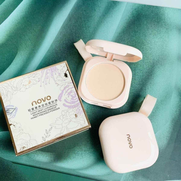 Novo Light Mist Luxurious Nourishing Make-up Honey Pressed Powder (with puff) - Douyin Shop