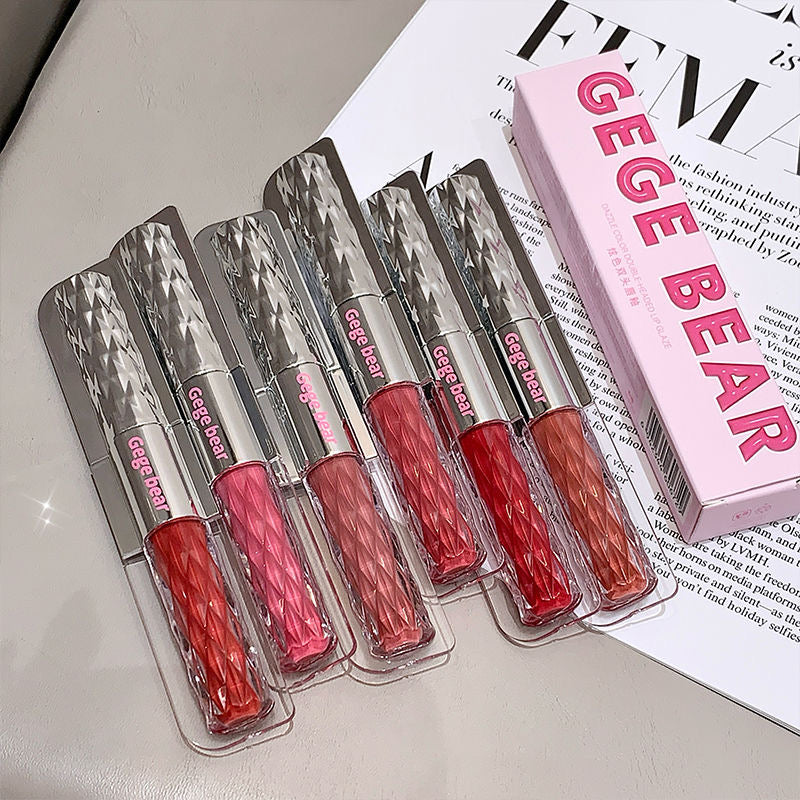 Gege Bear Dazzle Color Double-Headed Lip Glaze
