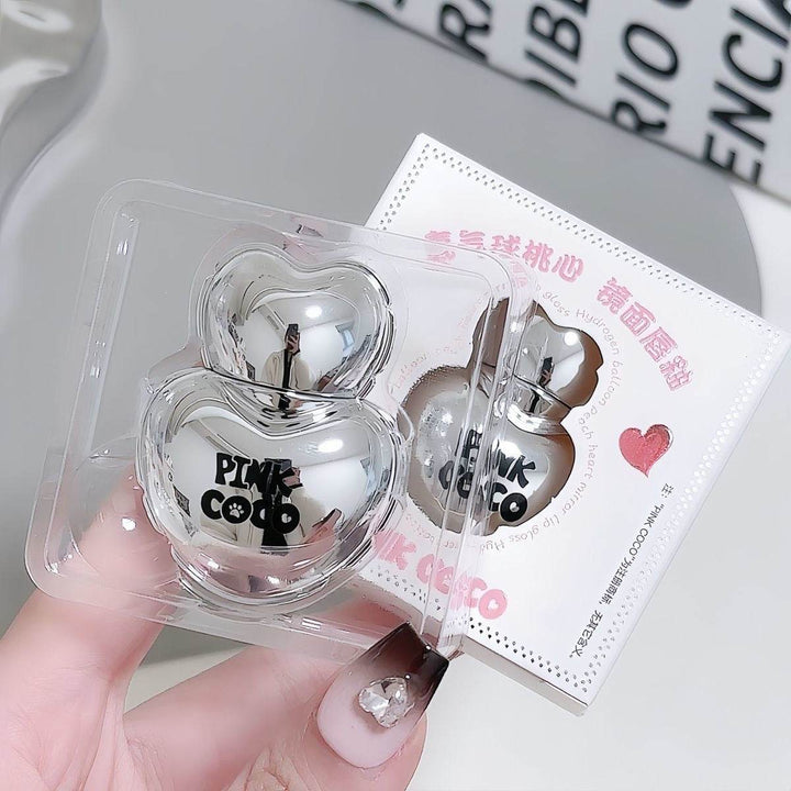 Pink Coco Heart Mirror Lip Gloss - Douyin Shop
