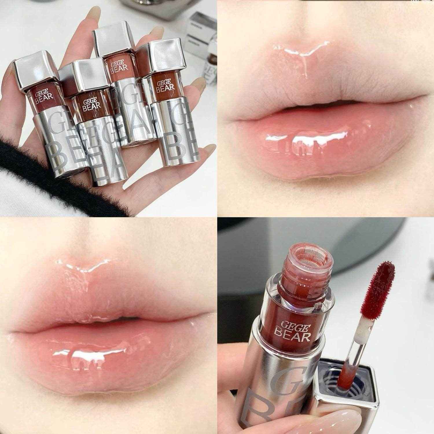 Gege Bear Silver Lip Glaze - Douyin Shop