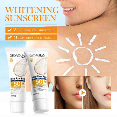 Bioaqua Rice Raw Pulp Sunscreen Spf 50 PA+++ 40g