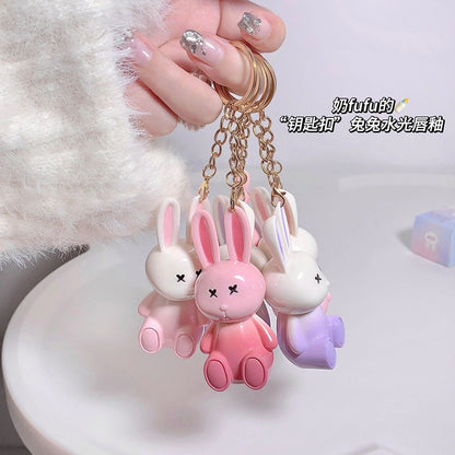 Gege Bear Bunny Keychain Lip Glaze - Douyin Shop