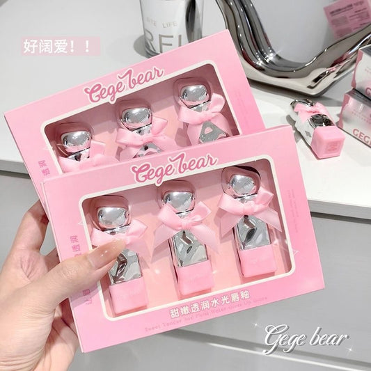 Gege Bear Pink Bow - Douyin Shop