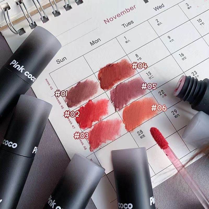 Pink Coco Black Bunny Velvet Lip Glaze - Douyin Shop