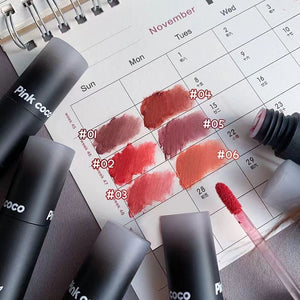 Pink Coco Black Bunny Velvet Lip Glaze