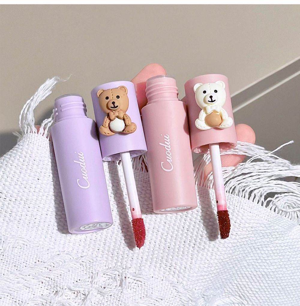 Cuodui Moe Bear Velvet Matte Lip Glaze Set (4 pieces) - Douyin Shop