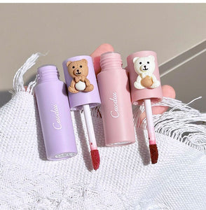 Cuodui Moe Bear Velvet Matte Lip Glaze Set (4 pieces)