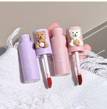 Cuodui Moe Bear Velvet Matte Lip Glaze Set (4 pieces)