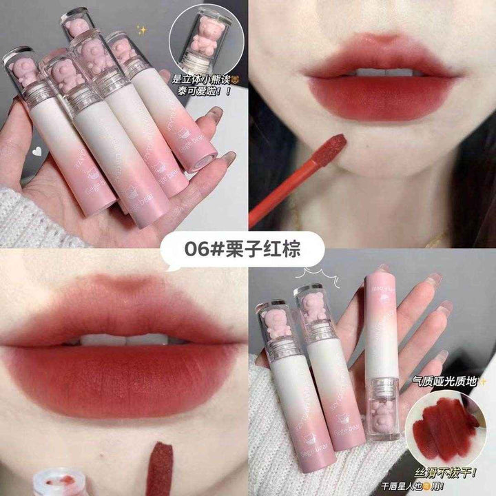 Gege Bear Pink Teddy Lip Glaze - Douyin Shop