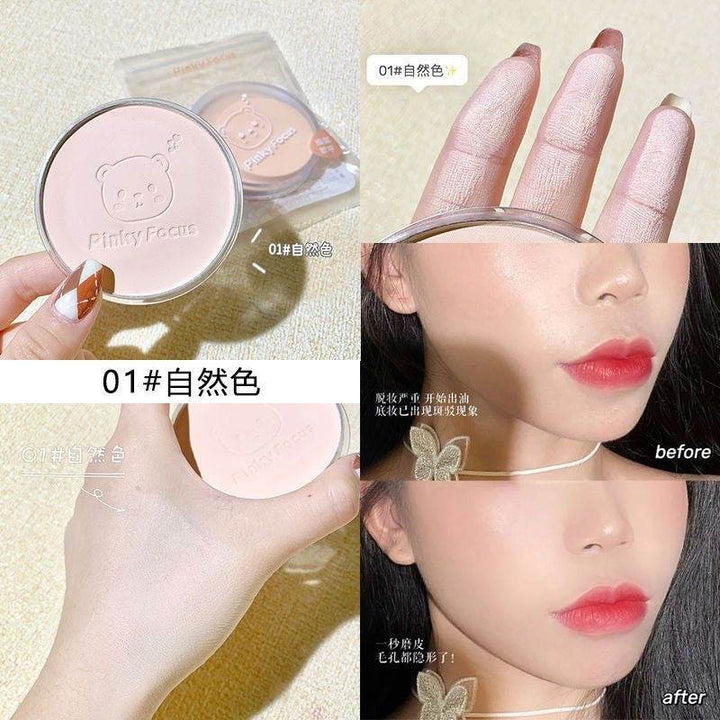 Pinky Focus Waterproof Oil-Control Compact Powder (with puff) - Douyin Shop