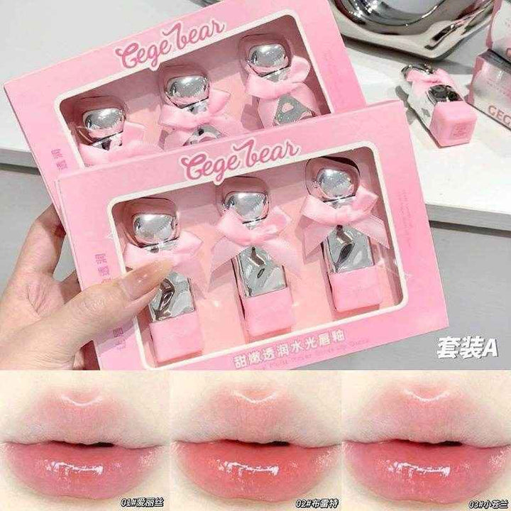Gege Bear Pink Bow - Douyin Shop