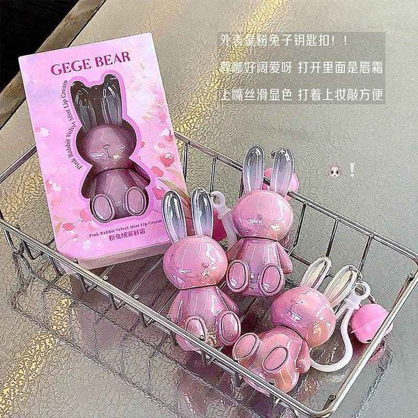 Gege Bear Pink Rabbit Velvet Mist Lip Cream