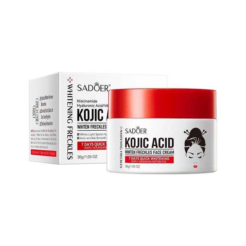 Sadoer Kojic Acid Whiten Freckles Face Cream 7 Days Quick Whitening 30g