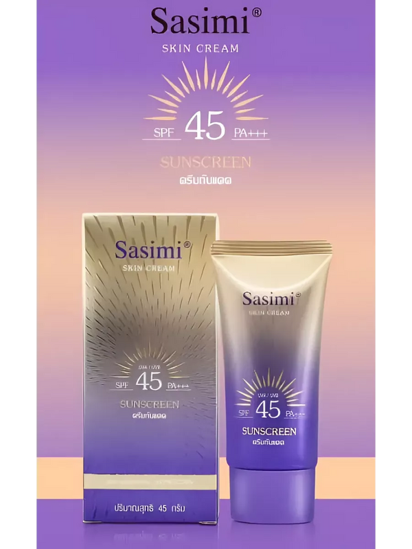 Sasimi Skin Cream Sunscreen SPF 45 PA+++ 45g