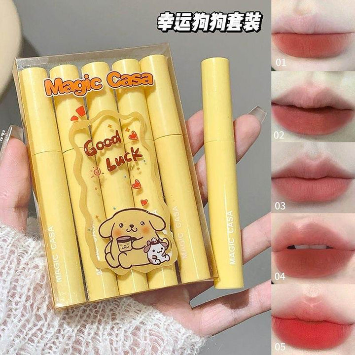 Magic Casa Matte Lip Gloss Set (5 pieces) - Douyin Shop