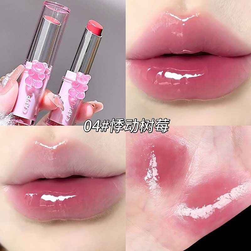 Cappuvini Soft Gummy Bear Mirror Solid Lip Gloss