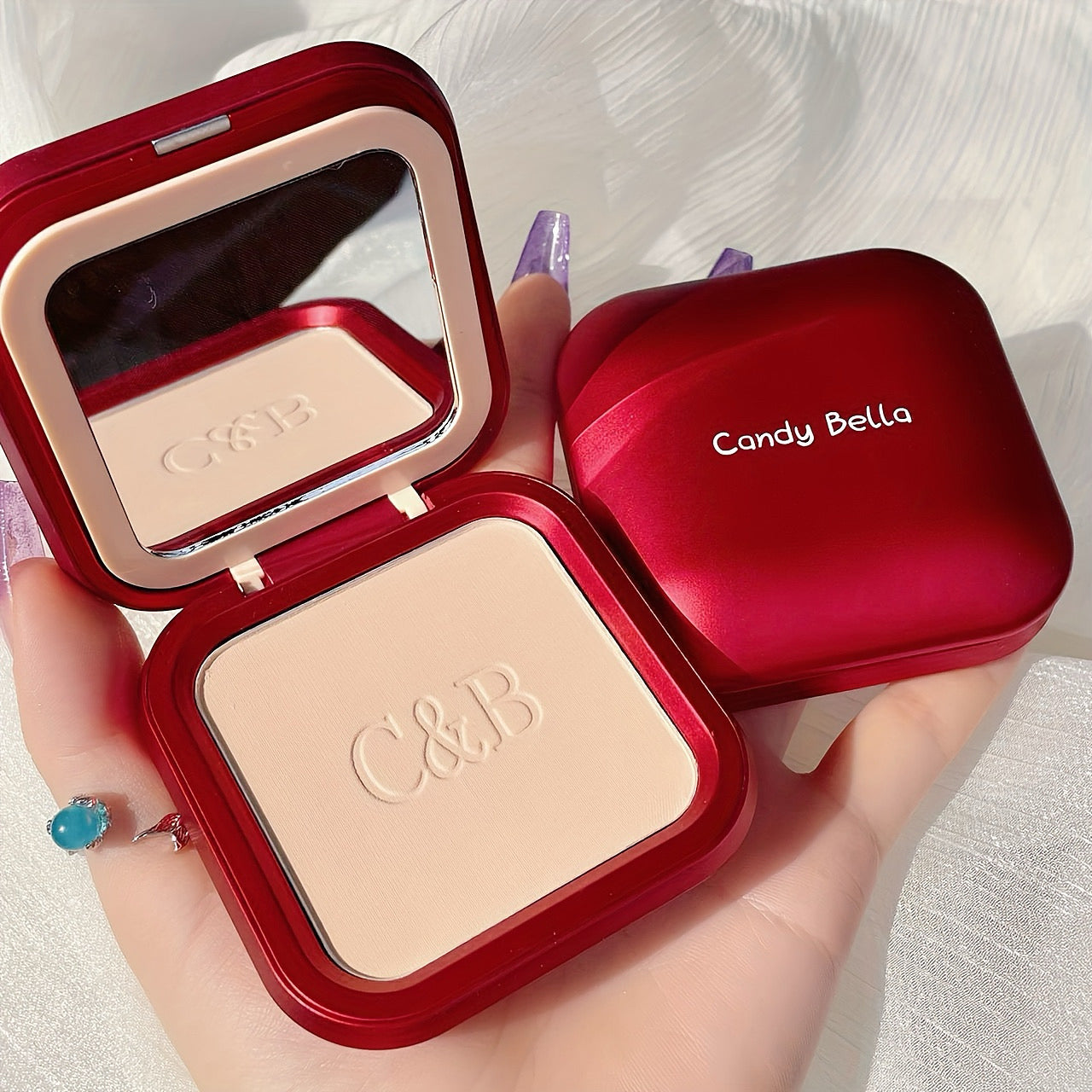 Candy Bella Oil-Control Compact Powder (two puffs inside) - Douyin Shop