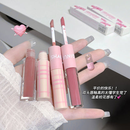 Shaqinuo Double-Ended Lip Set (4 pieces) - Douyin Shop