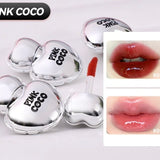 Pink Coco Heart Mirror Lip Gloss