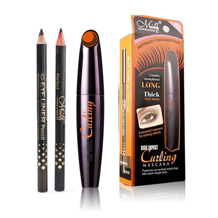 MN Curling Mascara with two eyeliners